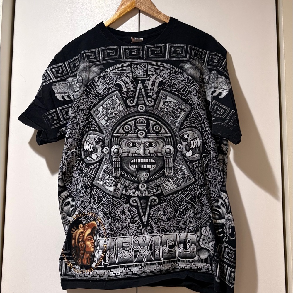 Vintage Mexican Aztec AOP Graphic Tee